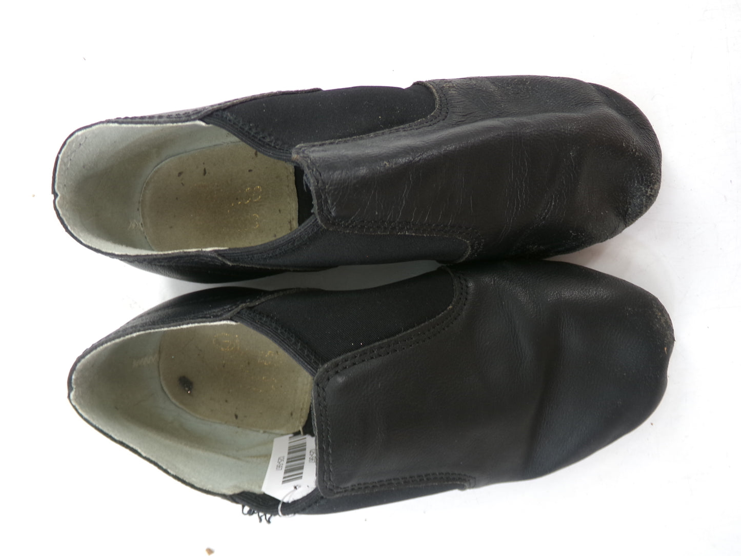 Pre-Owned Jazz Shoes Black Dance Class Adult 6M Slip On Leather Split Sole