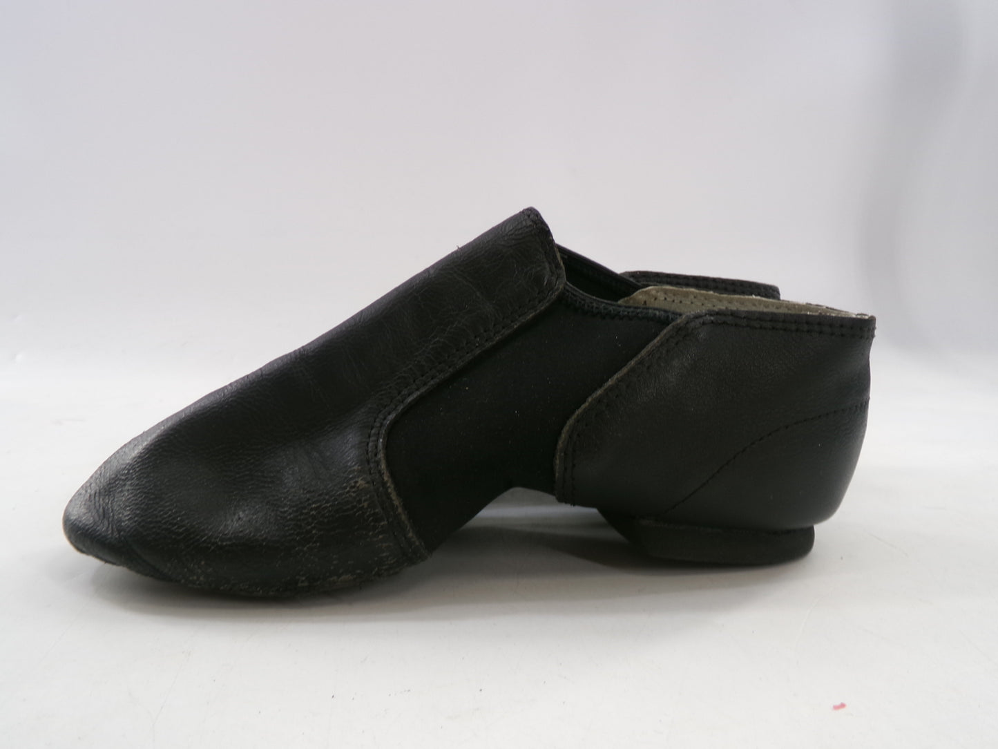 Pre-Owned Jazz Shoes Black Dance Class Adult 6M Slip On Leather Split Sole