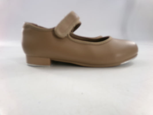 Pre-Owned Tap Shoes Danshuz 534 Toddler 13.5M Tan Mary Jane Easy Strap