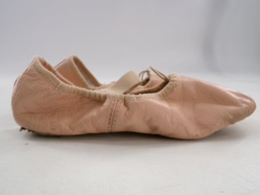 Pre-Owned Ballet Shoes Bloch Youth 2M Tie Drawstring Leather Single Strap Full Sole