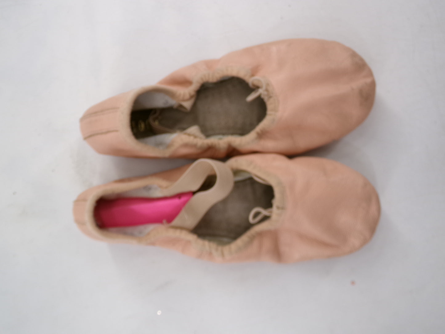 Pre-Owned Ballet Shoes Bloch Youth 2M Tie Drawstring Leather Single Strap Full Sole