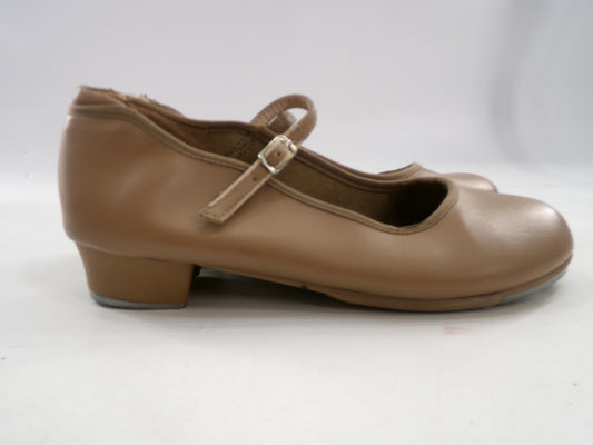 Pre-Owned Tap Shoes Dancing Fair Youth 5.5M Mary Jane Leather Buckle Tan