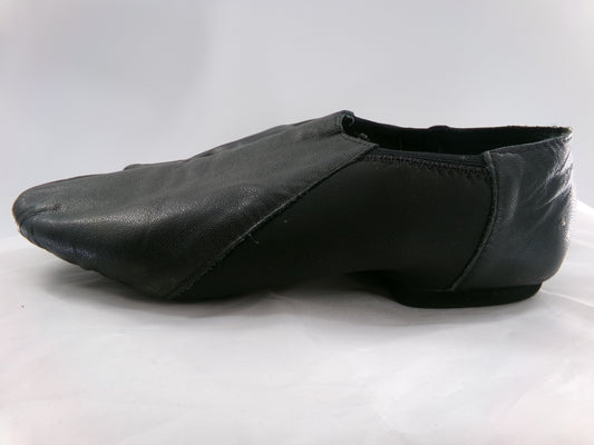 Pre-Owned Jazz Shoes DanzNMotion Black Adult 7M Stretch Leather Pull On Split Sole