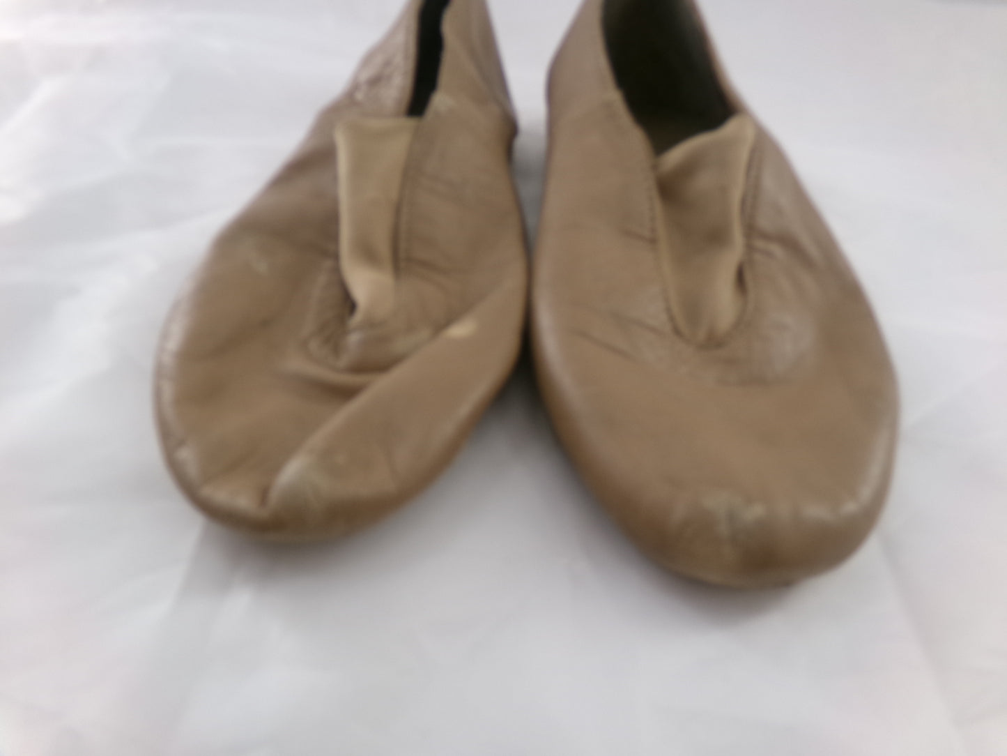 Pre-Owned Jazz Shoes Dancing Fair Women 6 Tan Leather Slip On