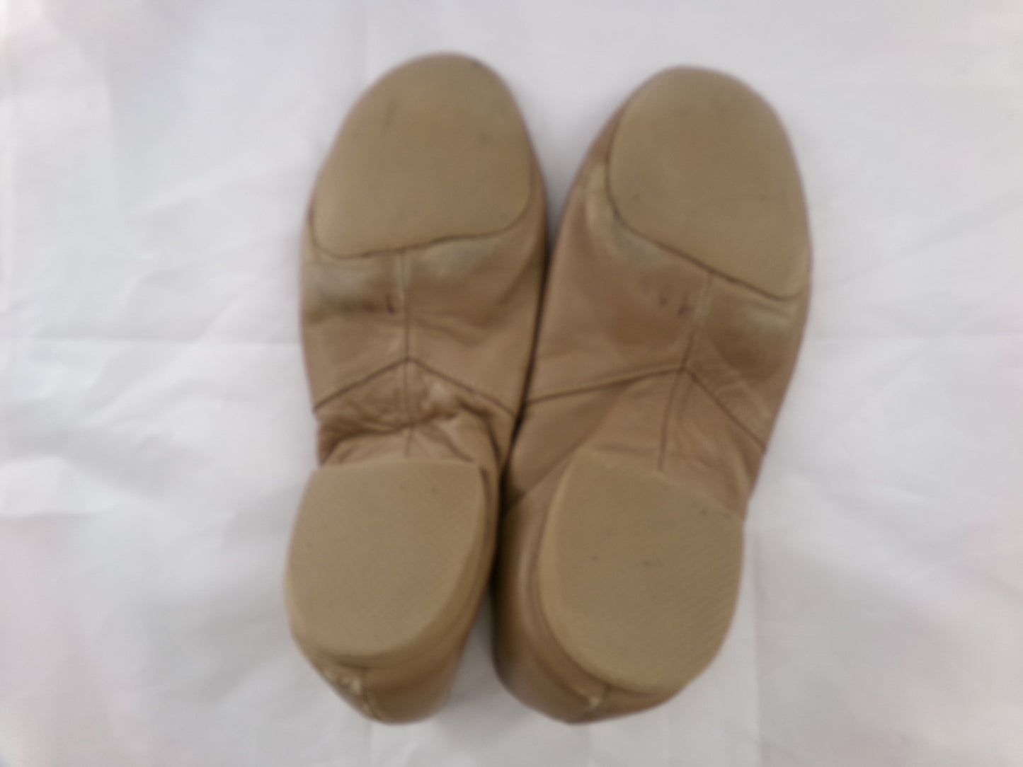 Pre-Owned Jazz Shoes Dancing Fair Women 6 Tan Leather Slip On