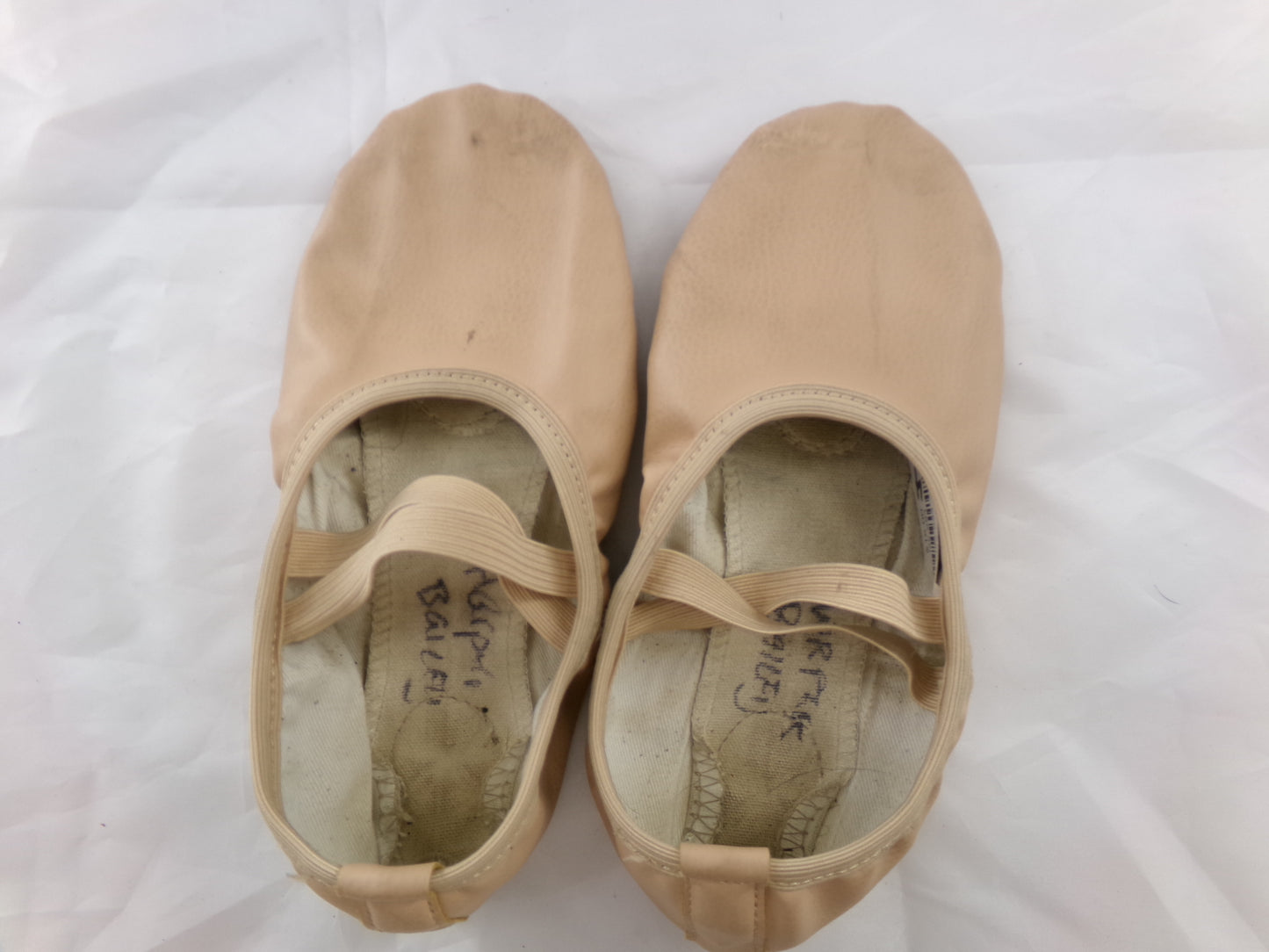 Pre-Owned Ballet Shoes Stelle Girls 4M Leather Double Strap Split Sole