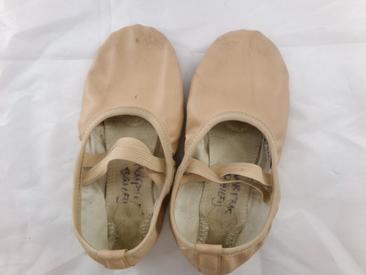 Pre-Owned Ballet Shoes Stelle Girls 4M Leather Double Strap Split Sole