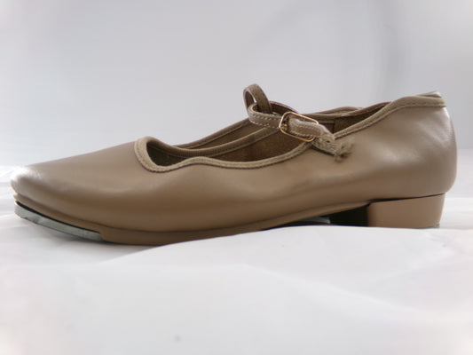 Pre-Owned Tan Tap Shoes Danshuz 752 Girls 2.5M Mary Jane Buckle