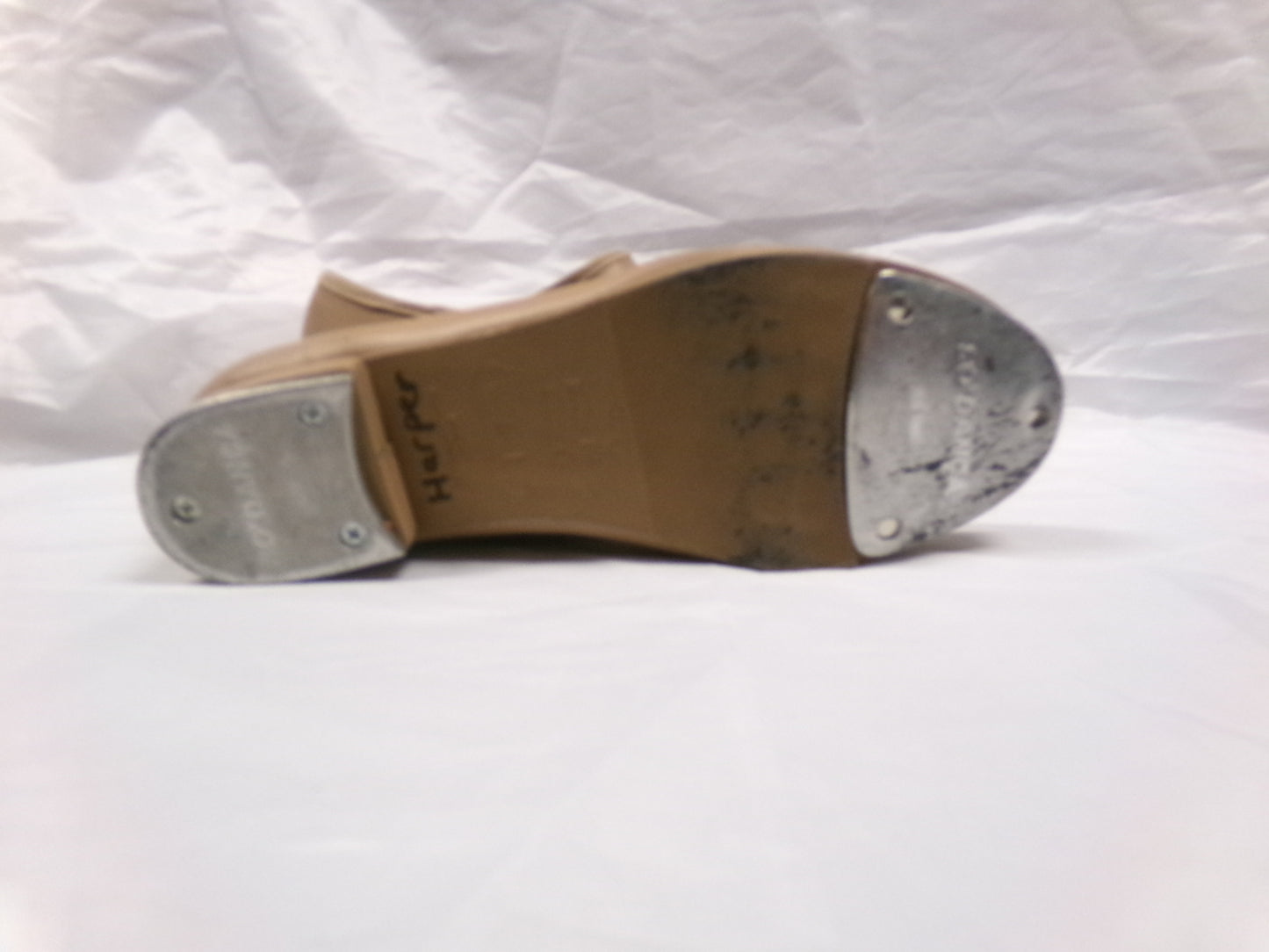 Pre-Owned Tap Shoes Youth 5W Tan So Danca TA38 Mary Jane Leather Loop Strap