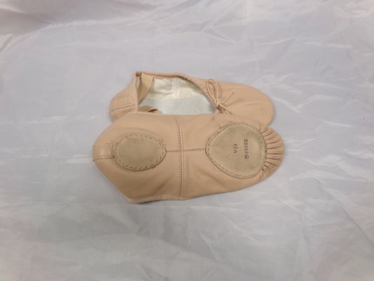 Pre-Owned Ballet Shoes Bloch Big Kid 12A Tie Drawstring Leather Single Strap Split Sole