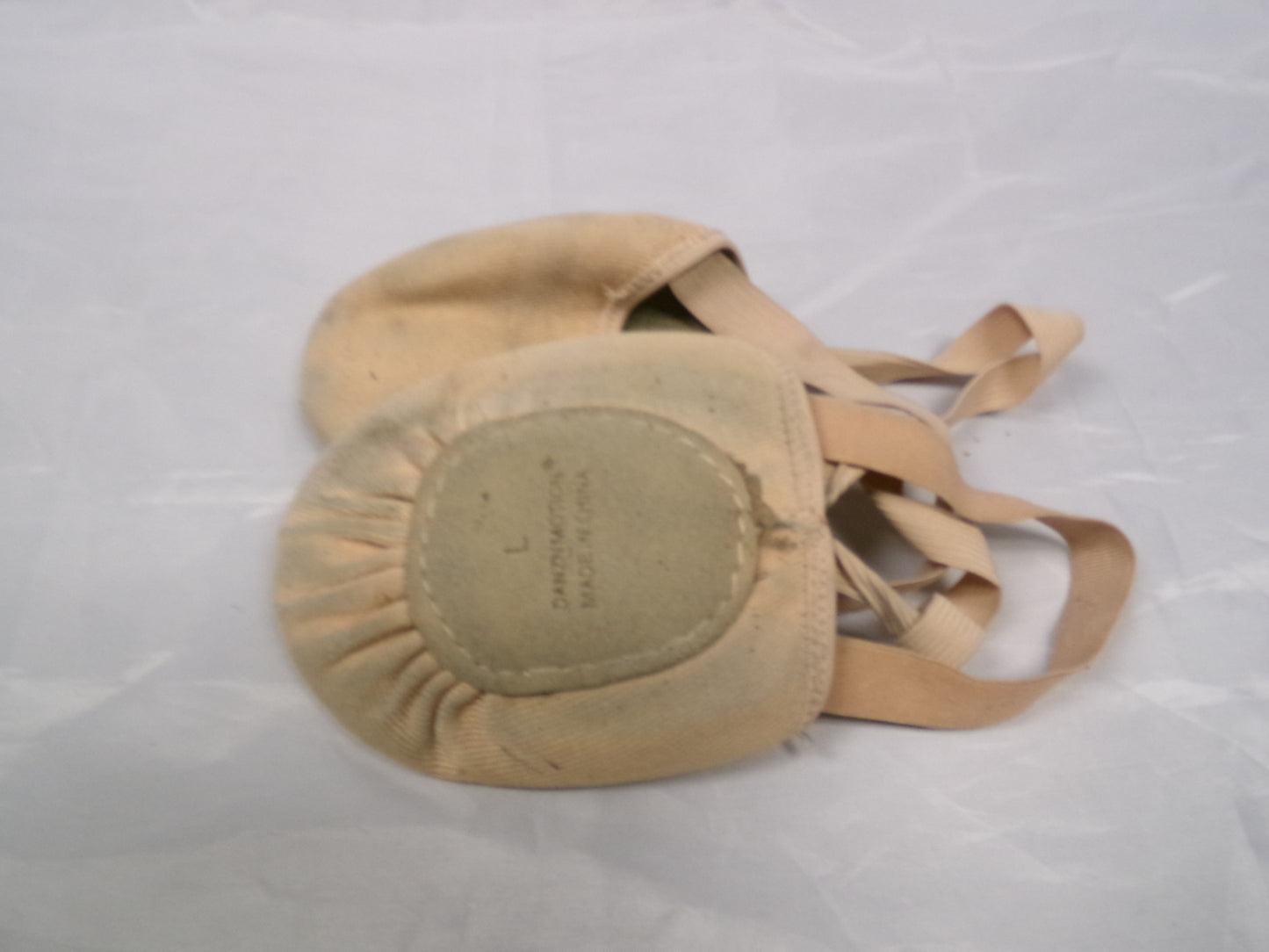 Pre-Owned Contemporary Lyrical Shoes Danz N Motion Large Turner Pirouette Canvas Elastic Suede