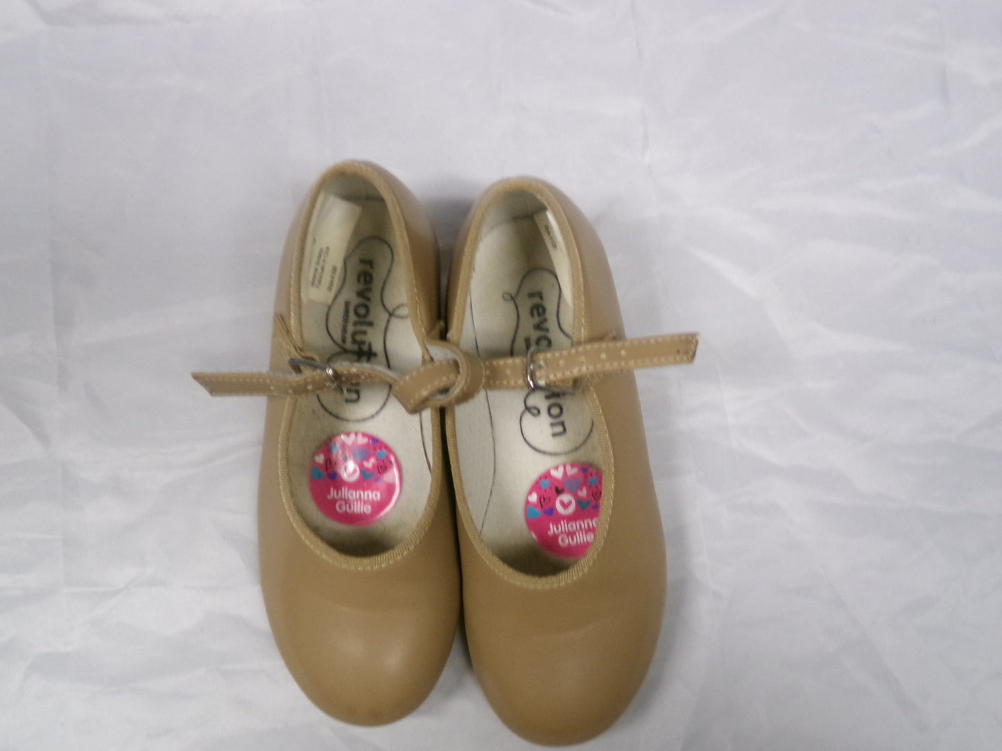 Pre-Owned Tap Shoes Revolution Style 826 1.5M Child Mary Jane Buckle Tan