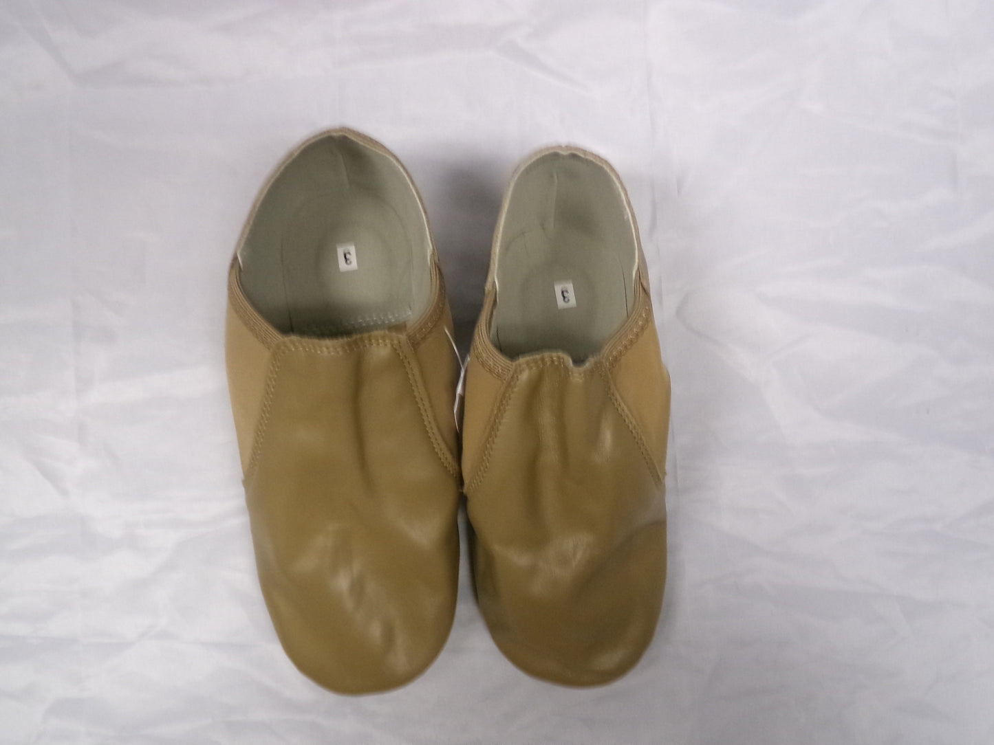 Pre-Owned Jazz Shoes Generic Youth 3M Slip On Leather Slip On Split Sole