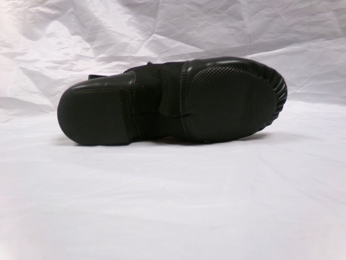 Pre-Owned Generic Jazz Shoe Youth 4 Black Leather Slip On