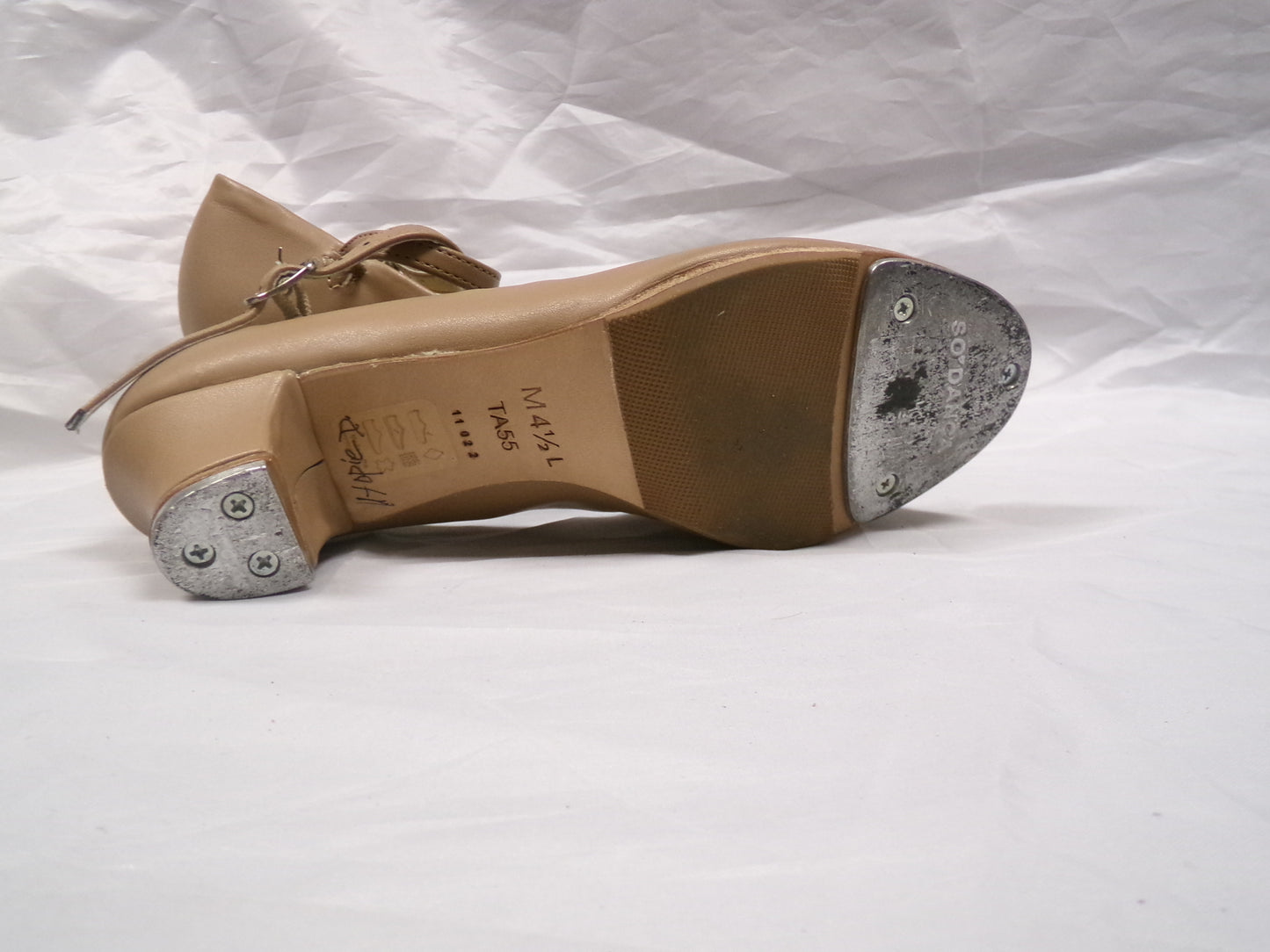 Pre-Owned Tap Shoes SoDanca Adult 4.5M Leather Buckle Tan