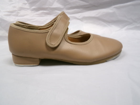 Pre-Owned Tap Shoes Youth 3M Tan So Danca TA38 Mary Jane Leather Loop Strap