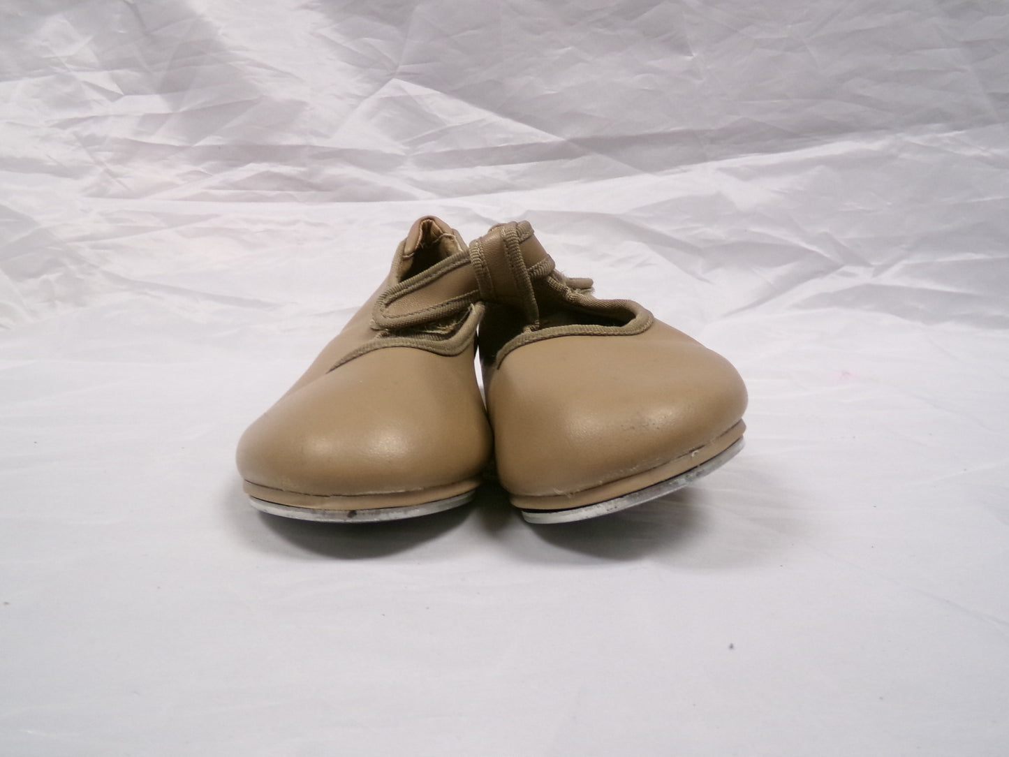 Pre-Owned Tap Shoes Danshuz 534 Girl's 12M Tan Mary Jane Easy Strap