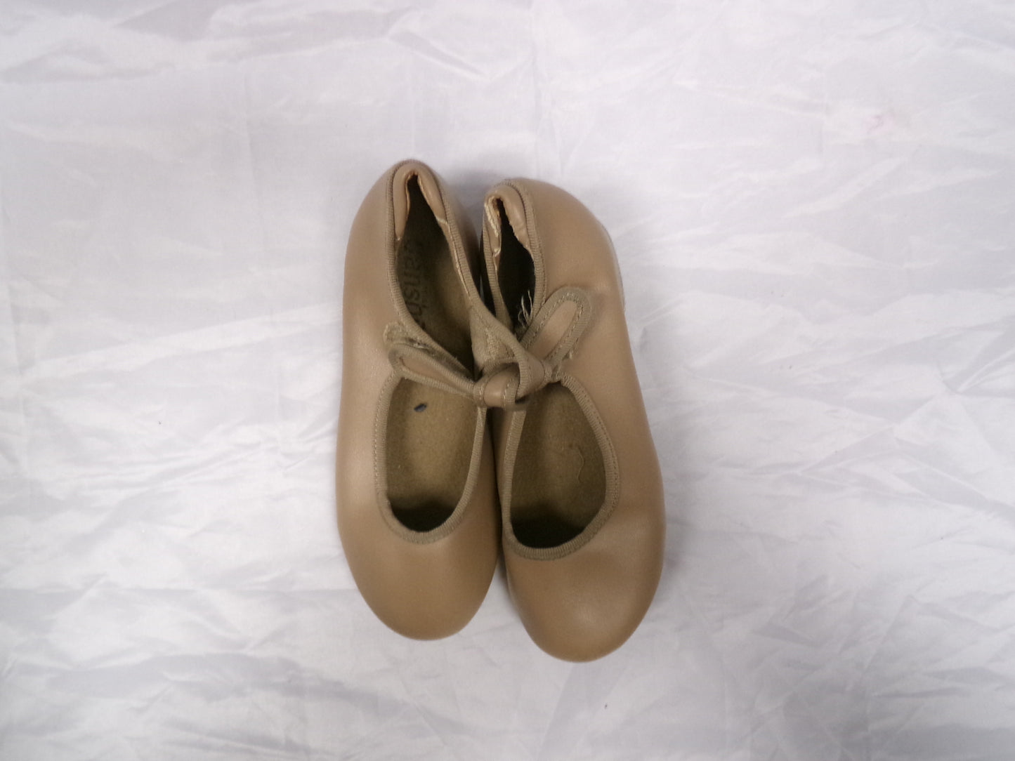 Pre-Owned Tap Shoes Danshuz 534 Girl's 12M Tan Mary Jane Easy Strap