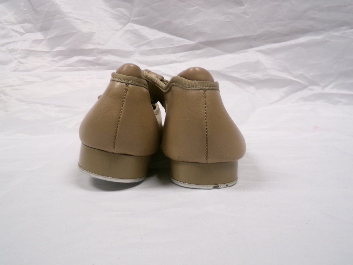 Pre-Owned Tap Shoes Danshuz 534 Girl's 12M Tan Mary Jane Easy Strap
