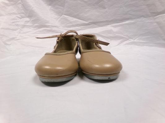 Pre-Owned Tap Shoes Danshuz 751 Toddler 9.5M Tan Mary Jane Buckle