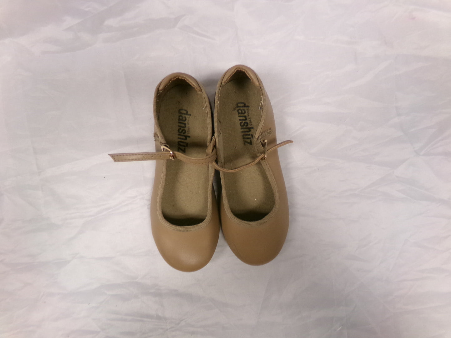 Pre-Owned Tap Shoes Danshuz 751 Toddler 9.5M Tan Mary Jane Buckle