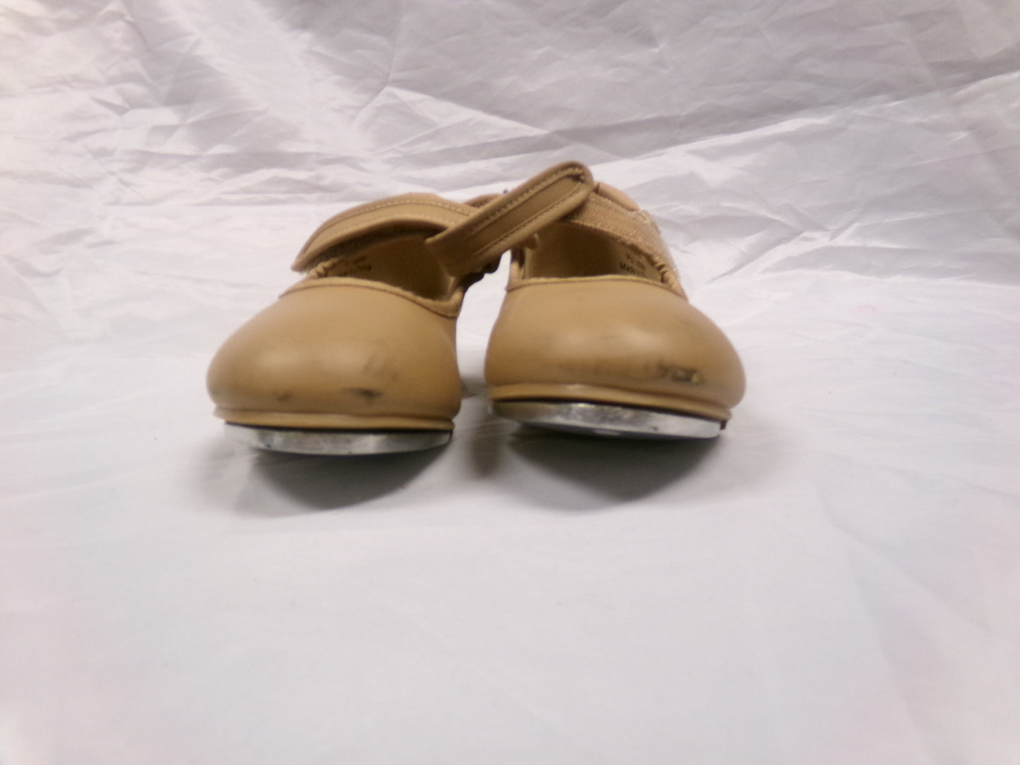 Pre-Owned Dance Tap Shoes Stelle Kids 13M Mary Jane easy Strap Tan