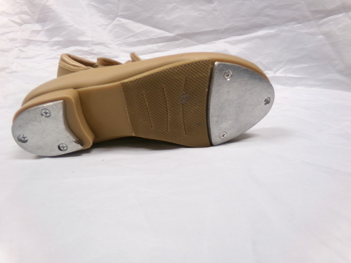 Pre-Owned Dance Tap Shoes Stelle Kids 13M Mary Jane easy Strap Tan