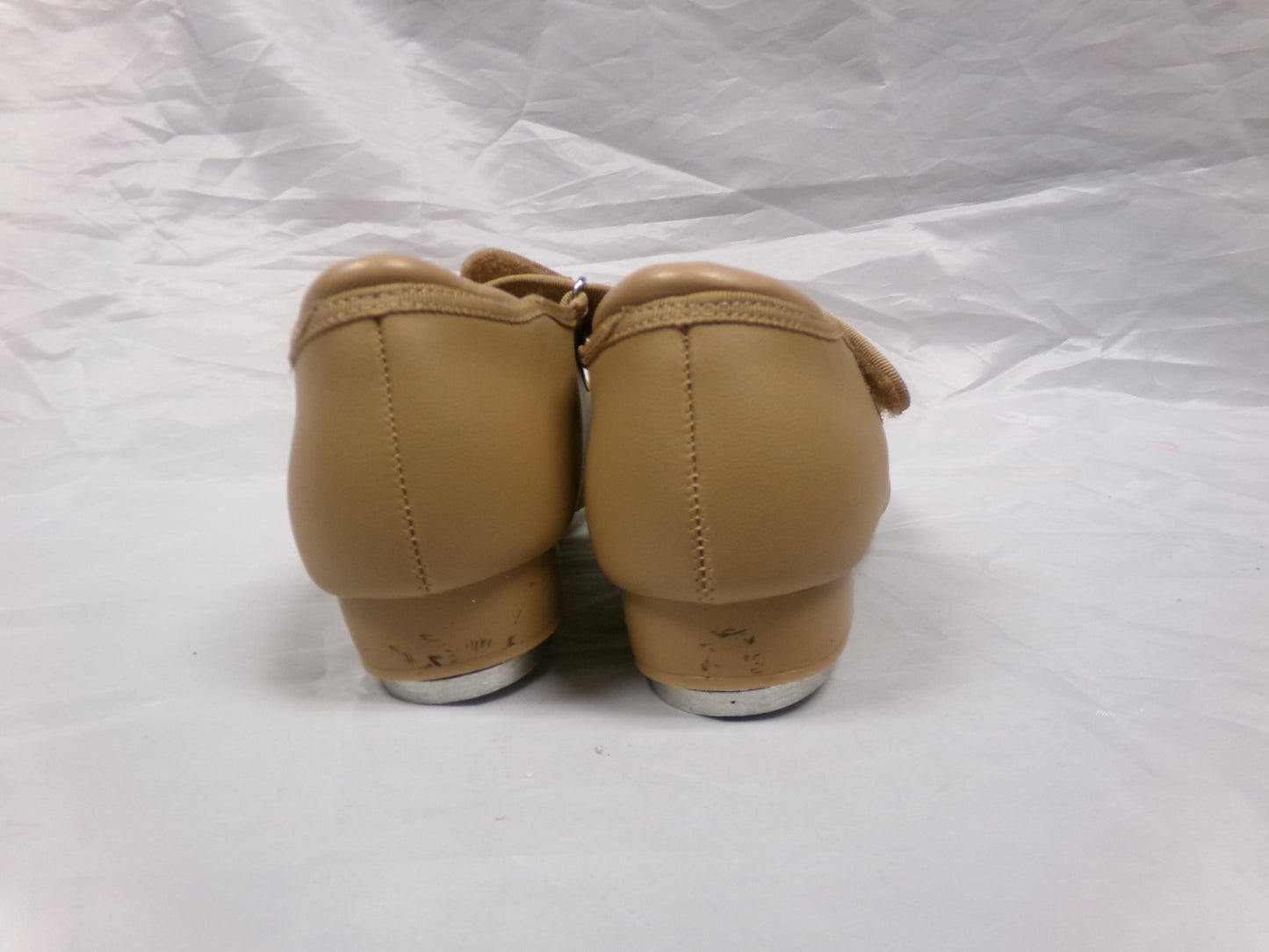 Pre-Owned Dance Tap Shoes Stelle Kids 13M Mary Jane easy Strap Tan