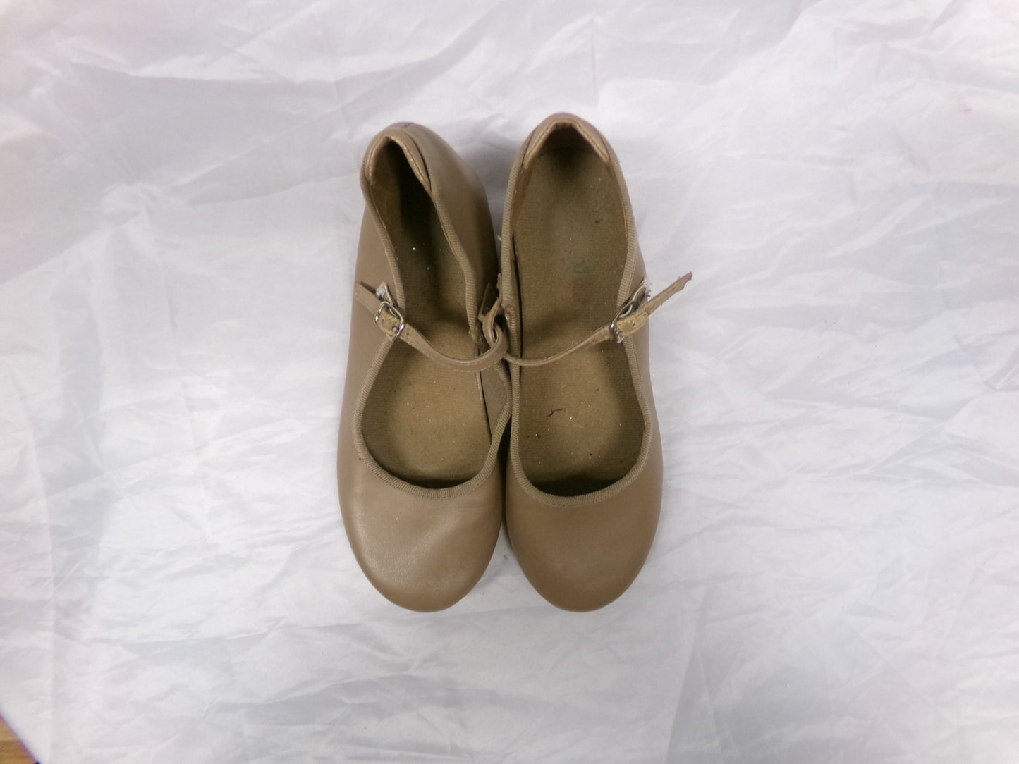 Pre-Owned Tan Tap Shoes Danshuz 753 Youth 4.5M Mary Jane Buckle