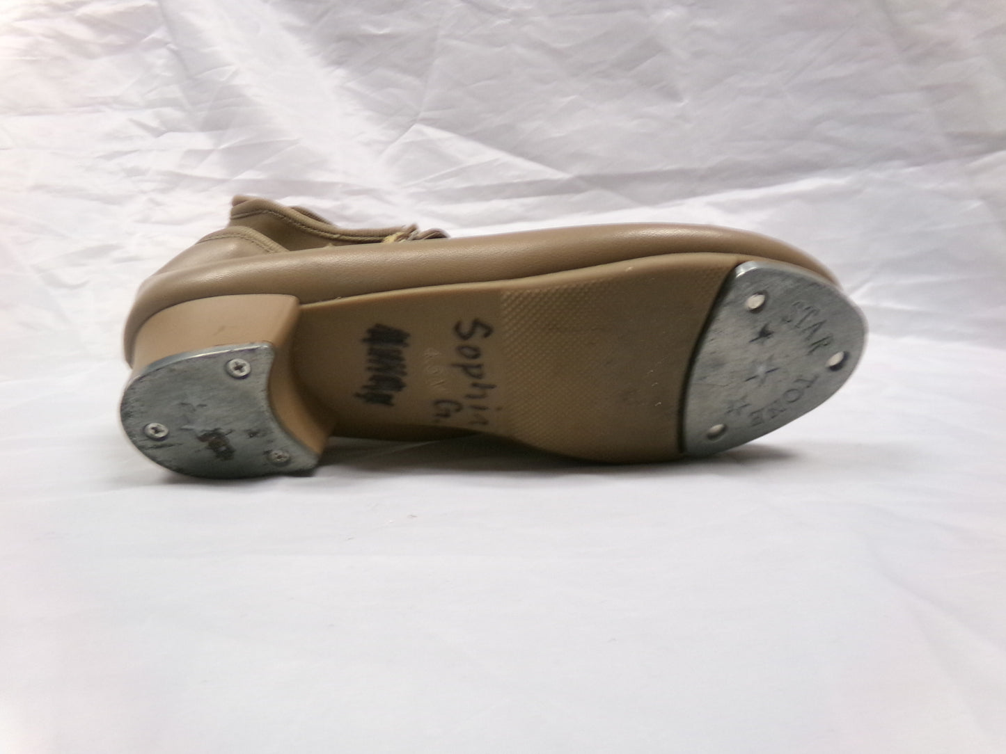 Pre-Owned Tan Tap Shoes Danshuz 753 Youth 4.5M Mary Jane Buckle