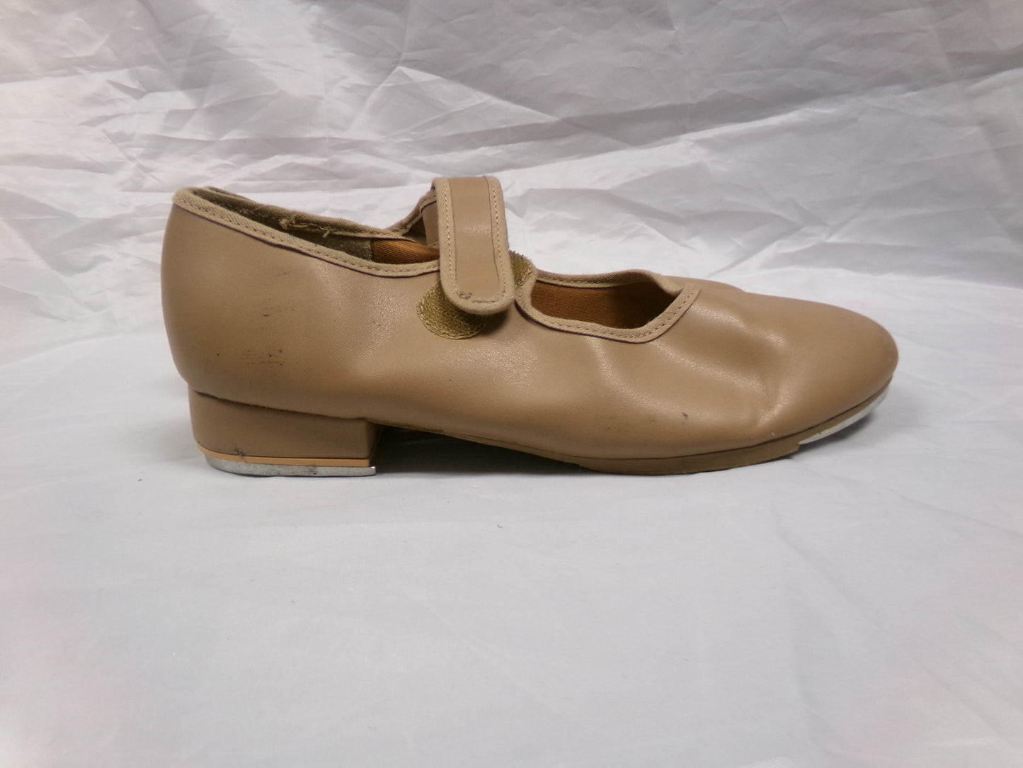 Pre-Owned Tap Shoes Youth 6M Tan So Danca TA38 Mary Jane Leather Loop Strap