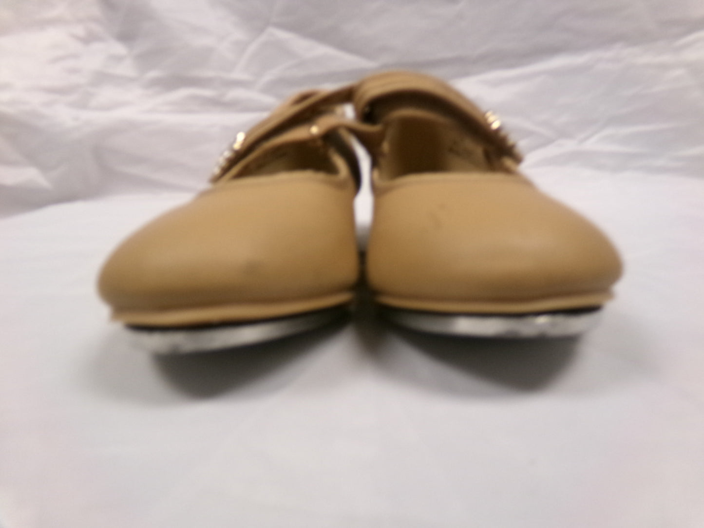 Pre-Owned Dance Tap Shoes Stelle Youth 1M Mary Jane easy Strap Tan