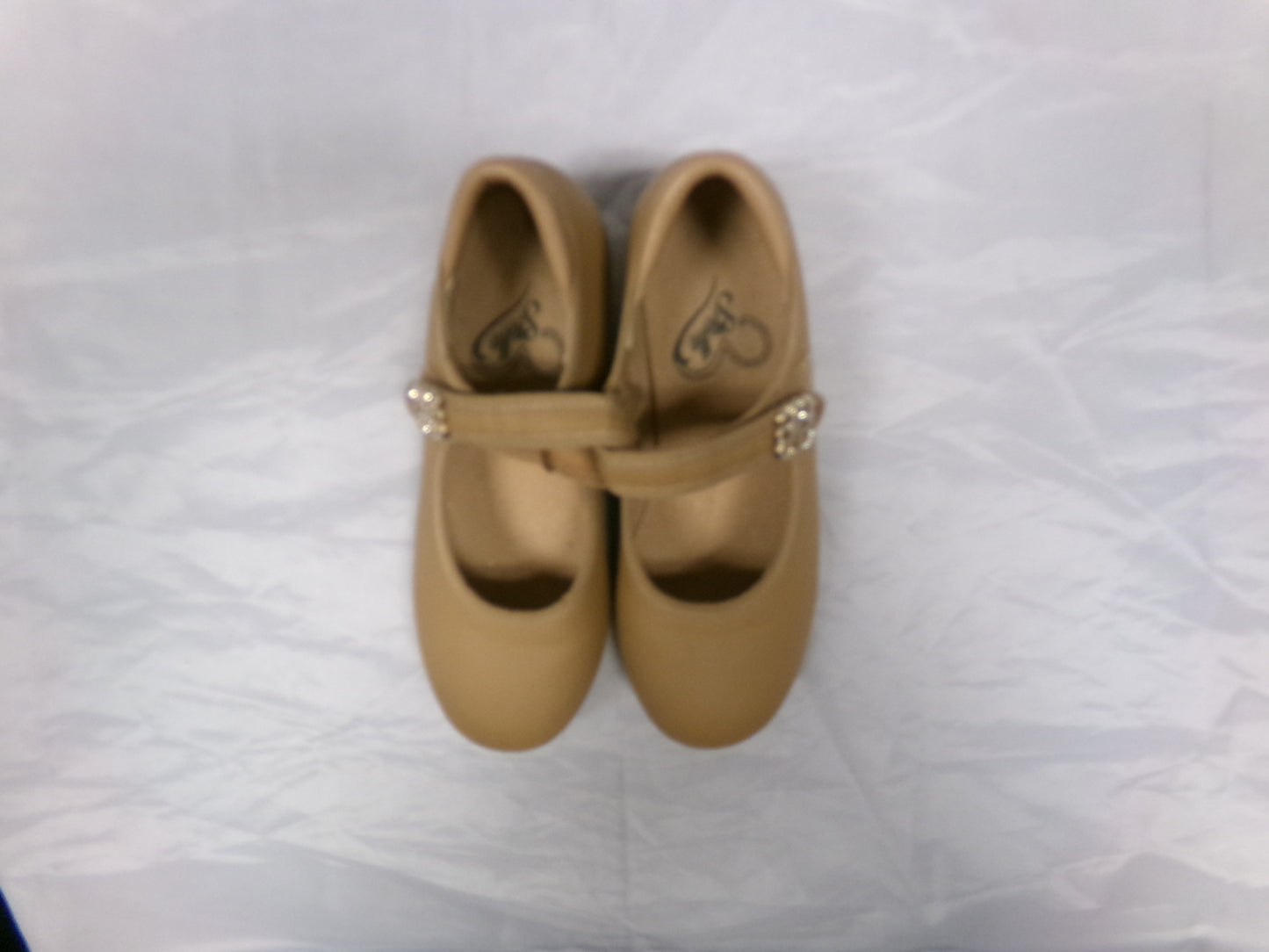 Pre-Owned Dance Tap Shoes Stelle Youth 1M Mary Jane easy Strap Tan