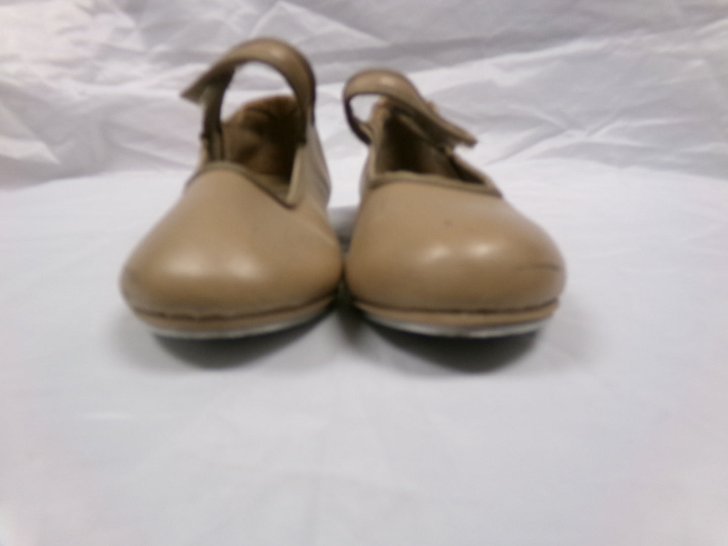 Pre-Owned Tap Shoes Danshuz 534 Toddler 13.5M Tan Mary Jane Easy Strap