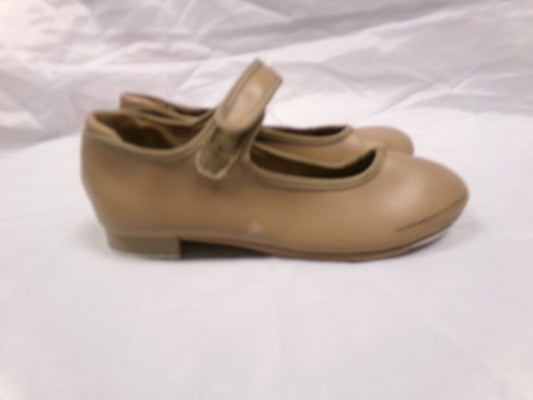 Pre-Owned Tap Shoes Danshuz 534 Toddler 13.5M Tan Mary Jane Easy Strap