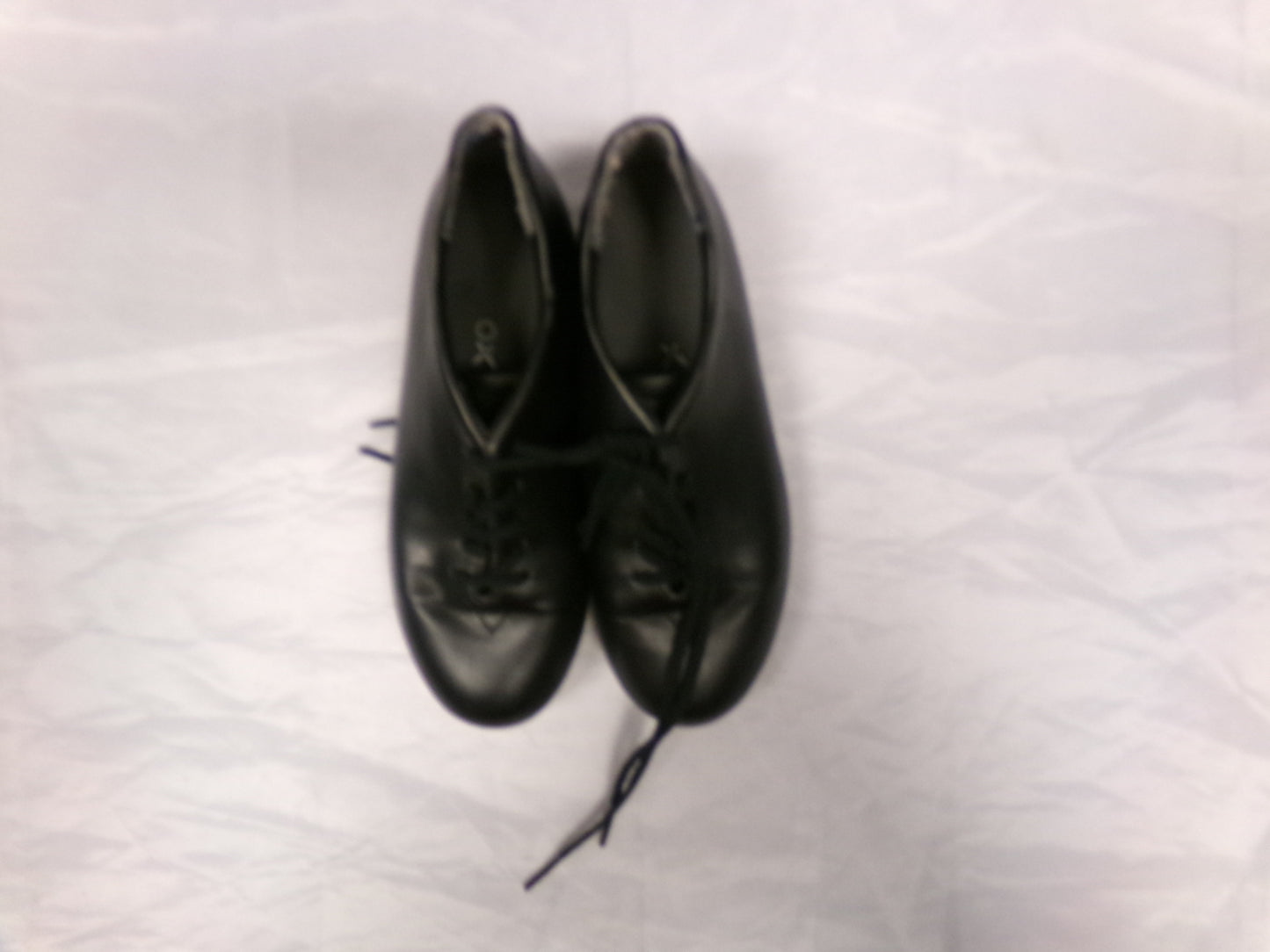 Dance Tap Shoes 1M Youth Capezio 443 Student Lace Up Black Full Sole