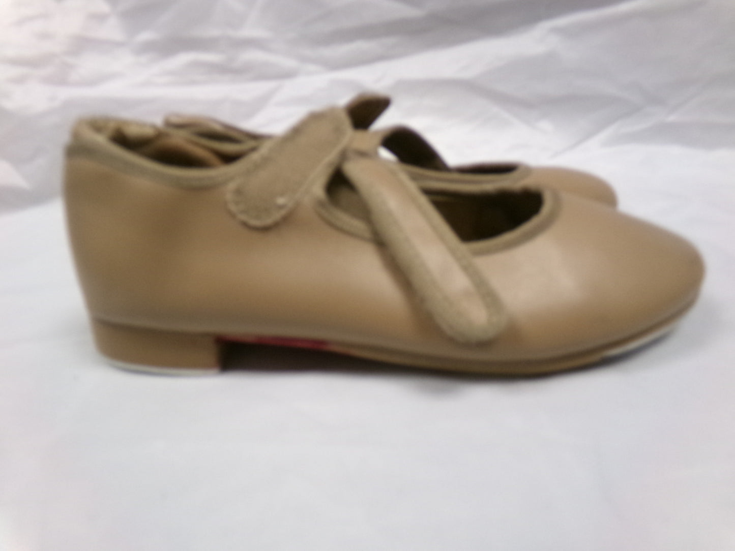 Pre-Owned Tap Shoes Danshuz 534 Youth 1.5M Tan Mary Jane Easy Strap