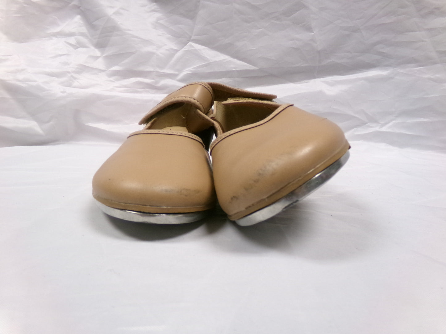Pre-Owned Tap Shoes Youth 3.5M Tan So Danca TA38 Mary Jane Leather Loop Strap