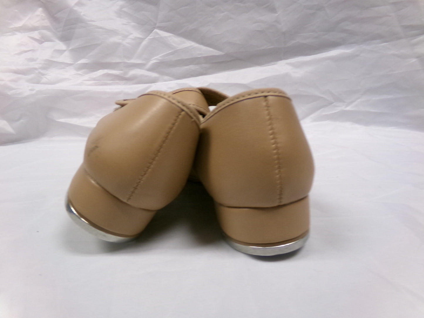 Pre-Owned Tap Shoes Youth 3.5M Tan So Danca TA38 Mary Jane Leather Loop Strap