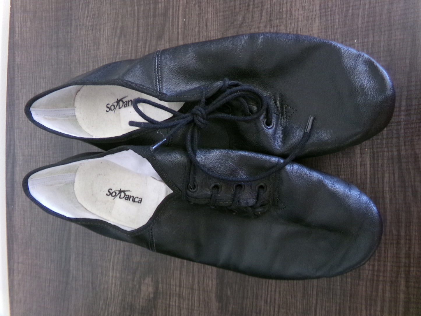 Pre-Owned Jazz Shoes Mens 11M Black Lace Up Split Sole
