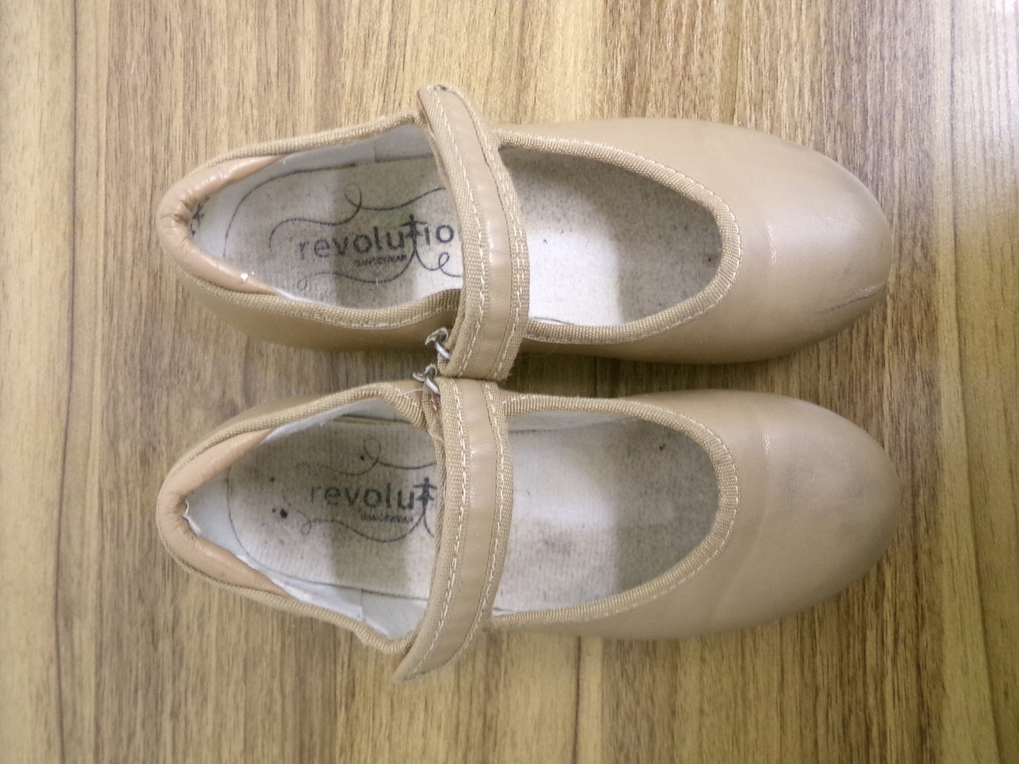 Pre-Owned Tap Shoes Revolution Style RD60014 2M Child Mary Jane Buckle Tan