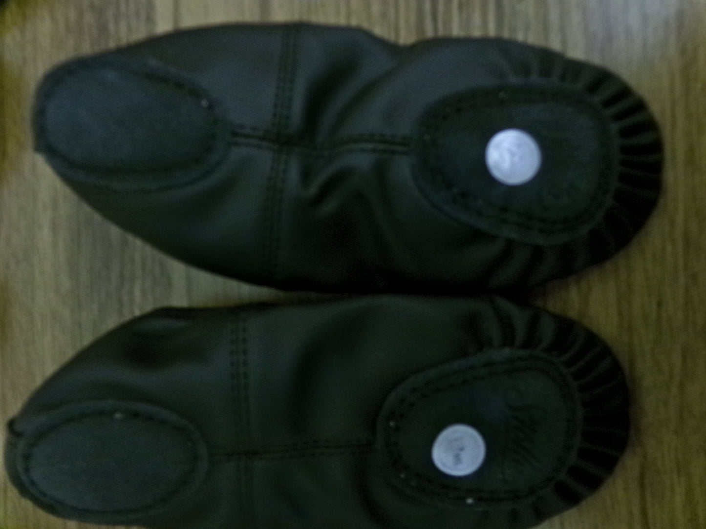 Pre-Owned Ballet Shoes Black Youth 12M Kids Split Sole Leather