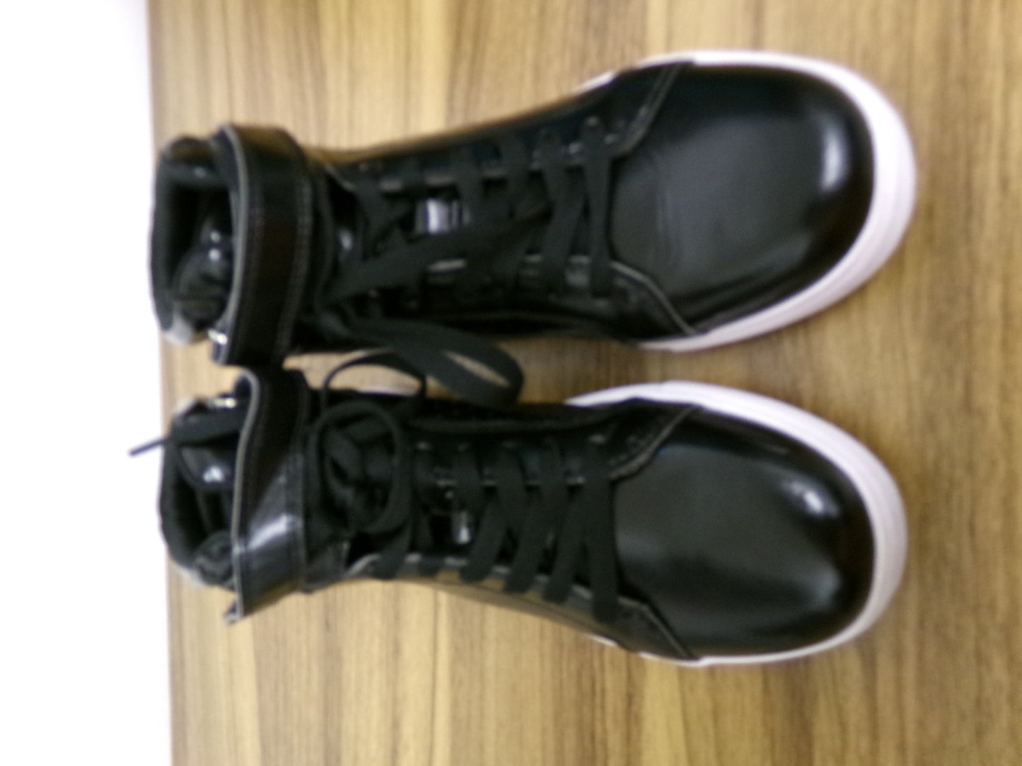 Pre-Owned Hip Hop Shoes Weissman Kids 7.5M Sneakers Vinyl Black