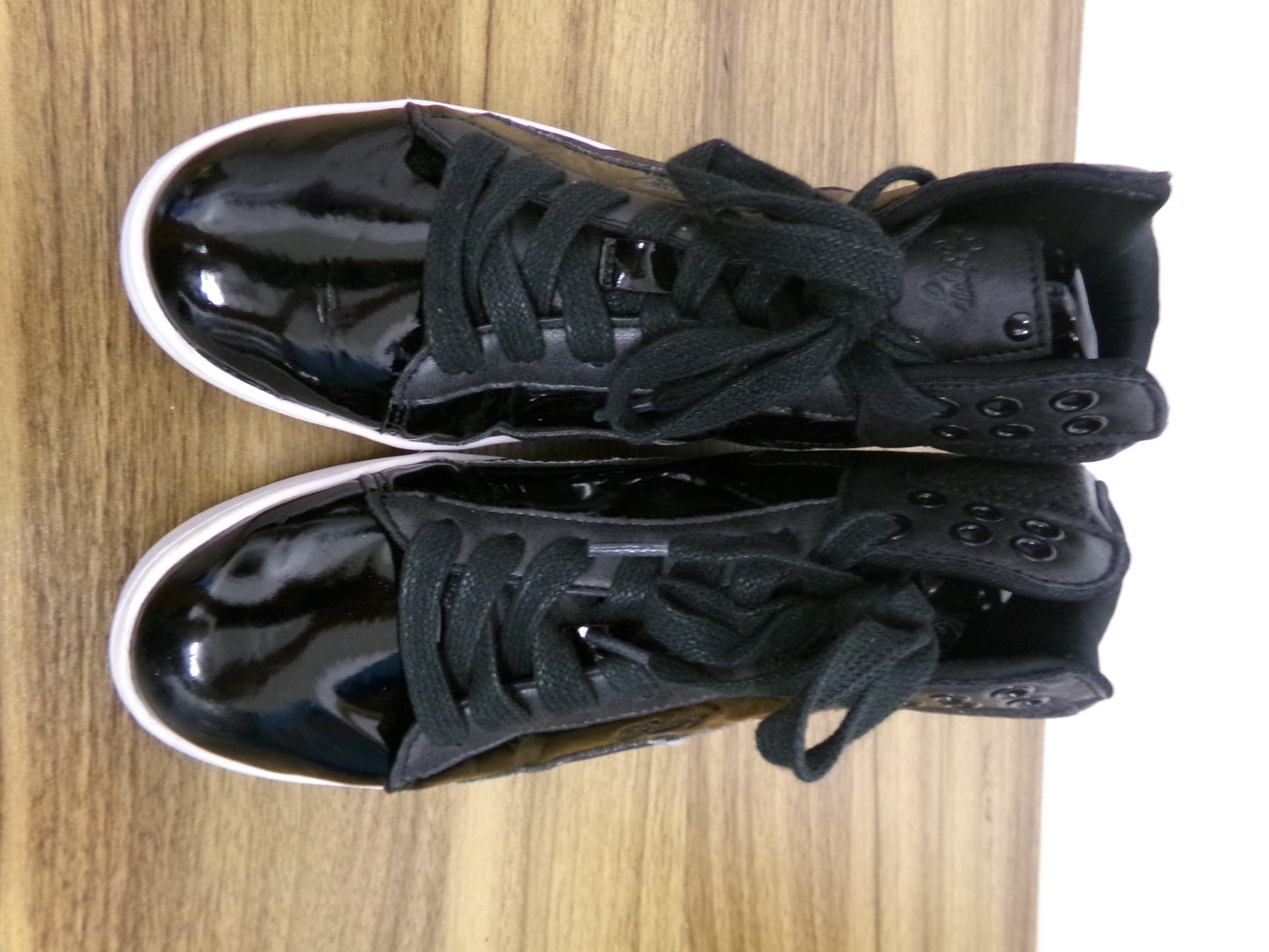 Pre-Owned Hip Hop Shoes Pastry Youth 8M High Top Sneakers Leather Lace Up Rubber