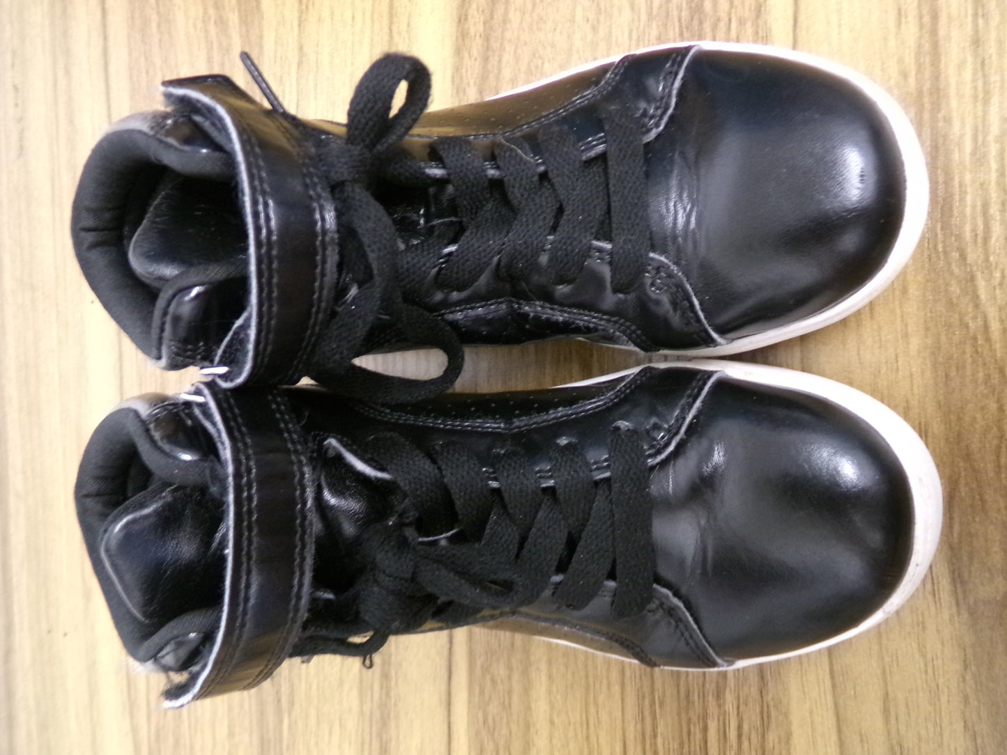 Pre-Owned Hip Hop Shoes Weissman Kids 1YM Sneakers Vinyl Black