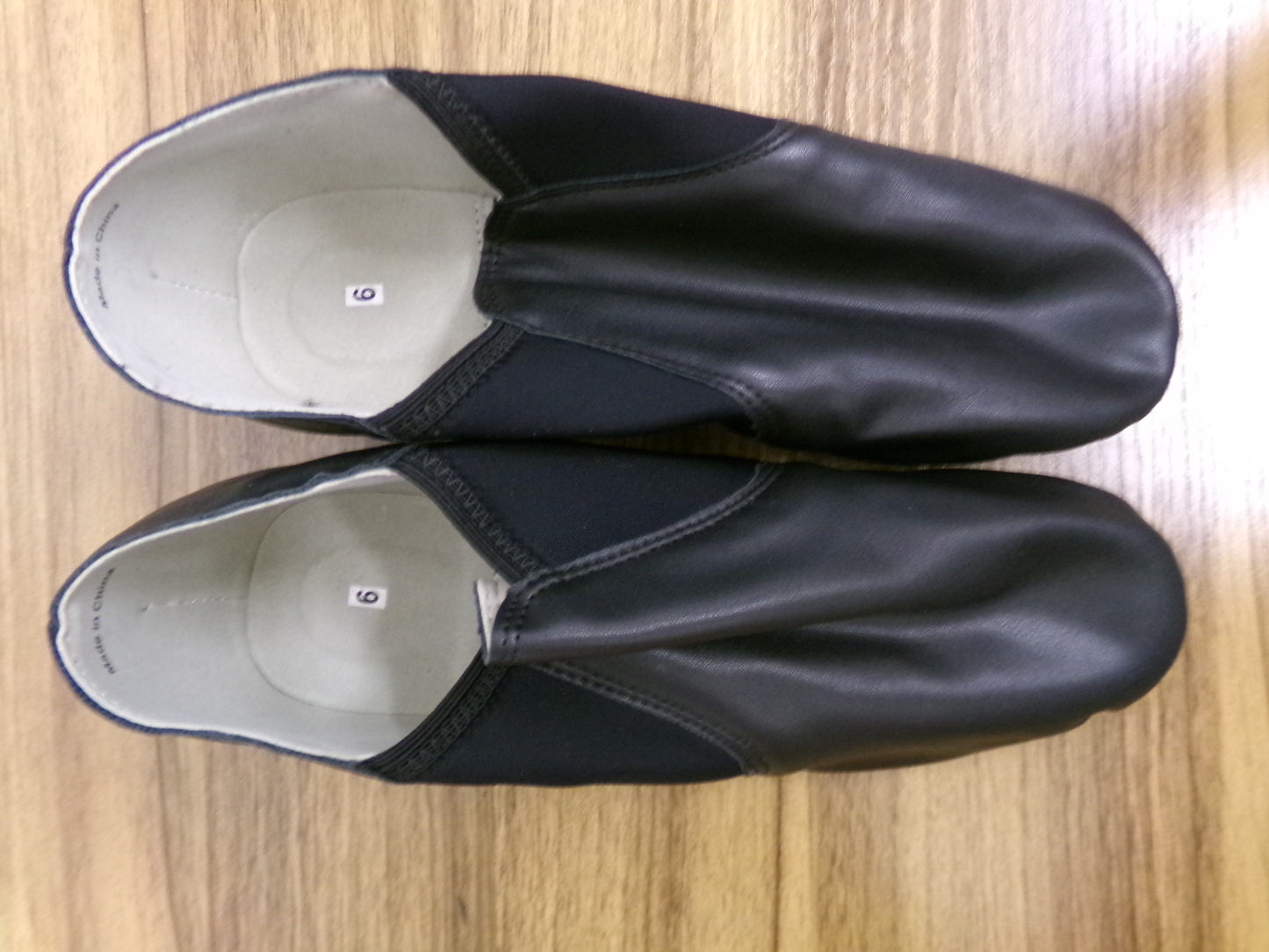 Pre-Owned Jazz Shoes 9M Black Kids Pull On Leather Split Sole