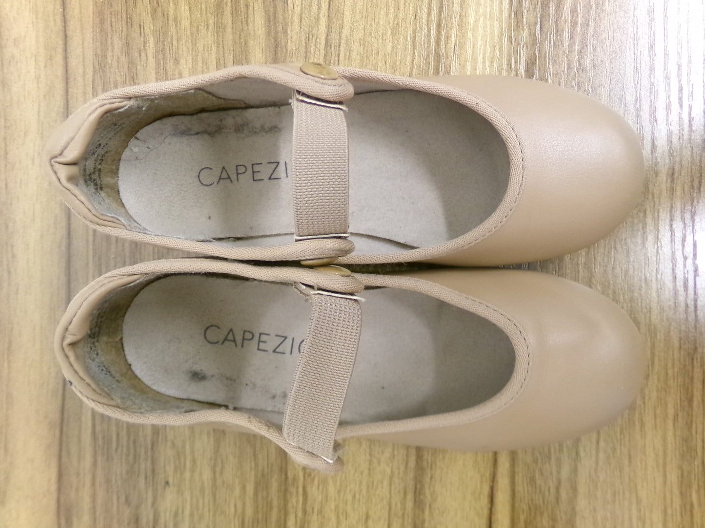 Pre-Owned Tap Shoes Capezio 10.5 Kids Tyette Leather & Elastic Student