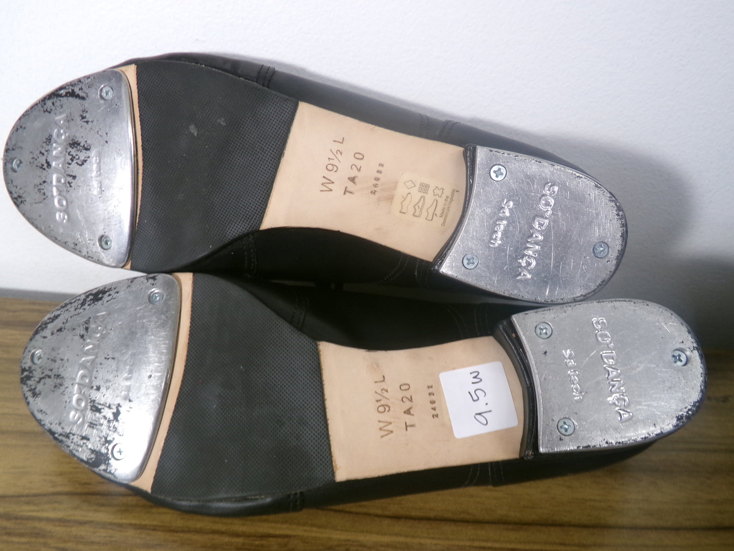 Pre-Owned Tap Shoes So Danca TA20 Trent Oxford Black 9.5W Adult Size