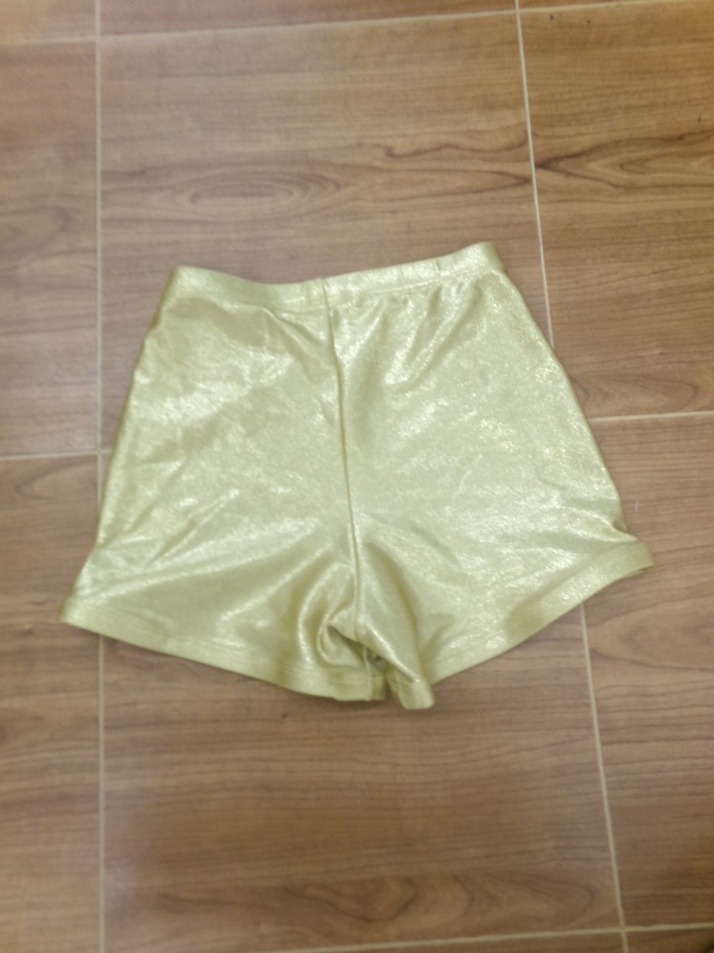 Pre-Owned Shorts Small Adult Gold Body Wrappers V255 Jazz Acro Gymnastics