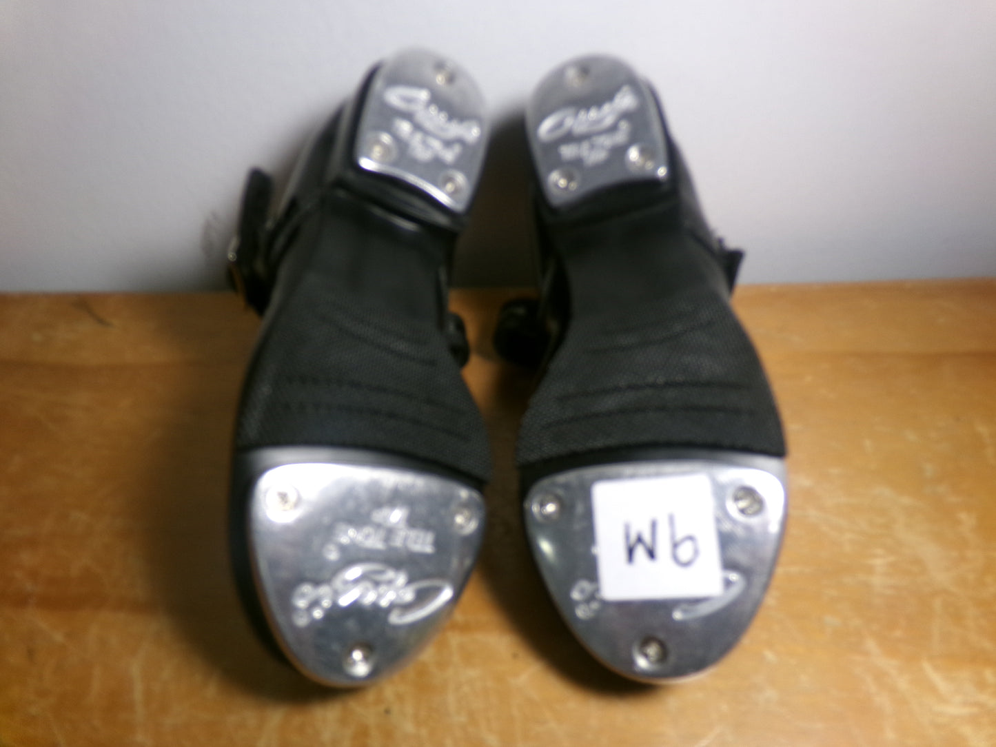 Pre-Owned Tap Shoes Capezio 3800 Toddler 9M Black Mary Jane Leather Easy Strap Student